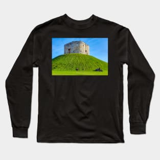 Clifford Tower in York, UK Long Sleeve T-Shirt